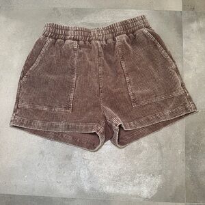 High rise corduroy shorts